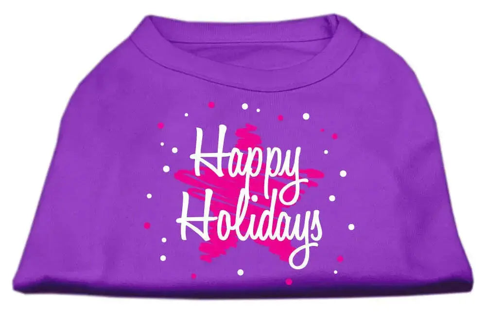 Scribble-Happy-Holidays-Screenprint-Shirts-Purple-Xs-GreatEagleInc-318525999