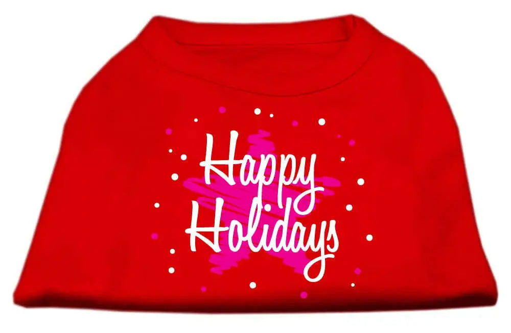 Scribble-Happy-Holidays-Screenprint-Shirts-Red-S-GreatEagleInc-333828336