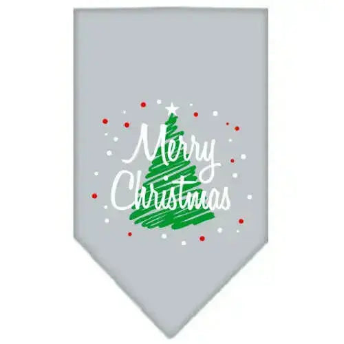 Scribble-Merry-Christmas-Screen-Print-Bandana-Grey-Large-GreatEagleInc-319818532