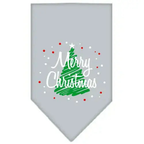 Scribble-Merry-Christmas-Screen-Print-Bandana-Grey-Large-GreatEagleInc-319818532
