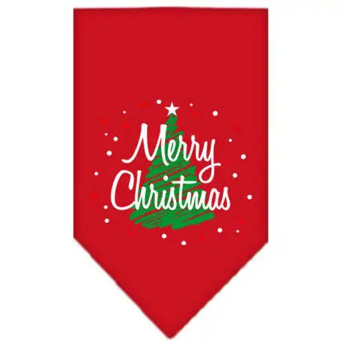 Scribble-Merry-Christmas-Screen-Print-Bandana-Red-Large-GreatEagleInc-319817913