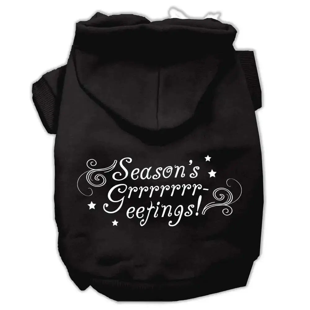 Seasons-Greetings-Screen-Print-Pet-Hoodies-Black-Size-Xxxl-GreatEagleInc-320179497