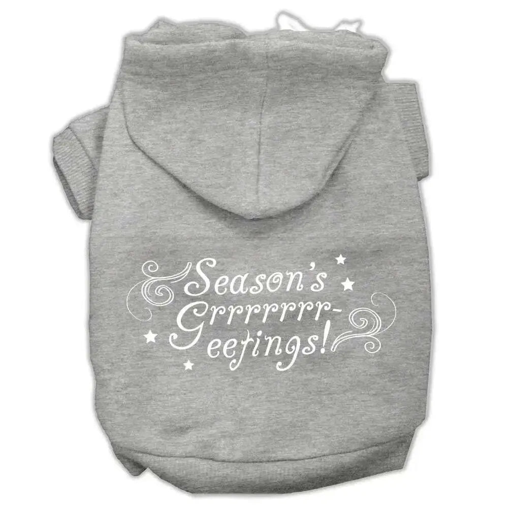 Seasons-Greetings-Screen-Print-Pet-Hoodies-Grey-Size-Xxxl-GreatEagleInc-320179015