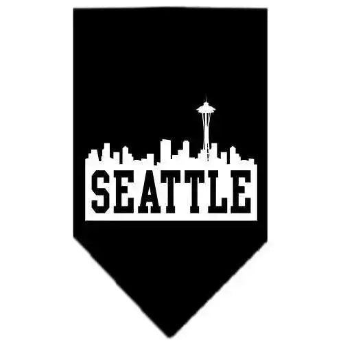 Seattle-Skyline-Screen-Print-Bandana-Black-Small-GreatEagleInc-319135566