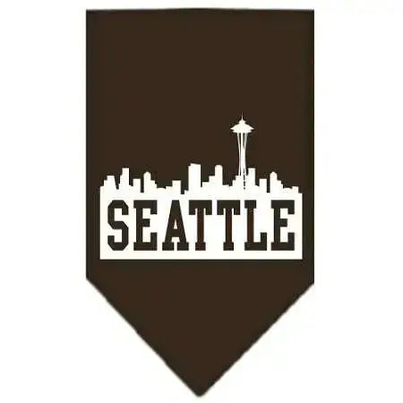 Seattle-Skyline-Screen-Print-Bandana-Cocoa-Small-GreatEagleInc-319135343