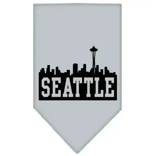 Seattle-Skyline-Screen-Print-Bandana-Grey-Small-GreatEagleInc-319135123