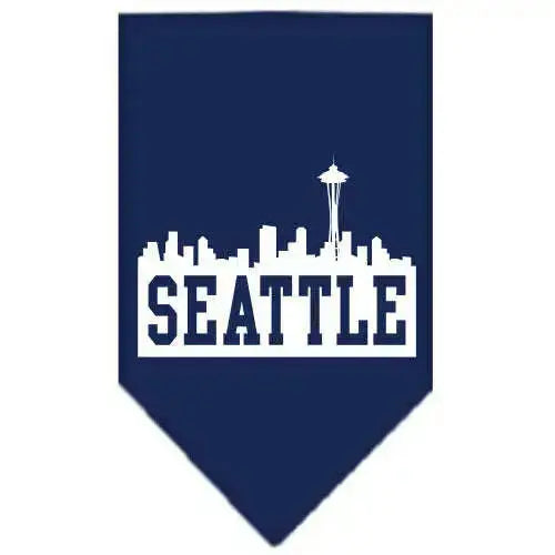 Seattle-Skyline-Screen-Print-Bandana-Navy-Blue-Large-GreatEagleInc-319136235