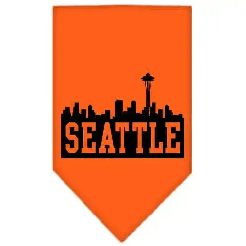 Seattle-Skyline-Screen-Print-Bandana-Orange-Large-GreatEagleInc-319136173