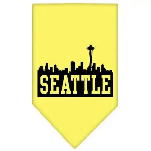 Seattle-Skyline-Screen-Print-Bandana-Yellow-Large-GreatEagleInc-319135642
