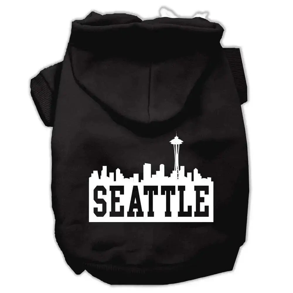 Seattle-Skyline-Screen-Print-Pet-Hoodies-Black-Size-Xl-GreatEagleInc-319653686