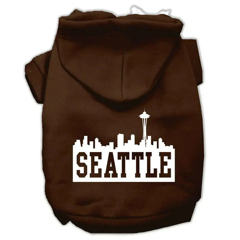 Seattle-Skyline-Screen-Print-Pet-Hoodies-Brown-Size-Xl-GreatEagleInc-319653362