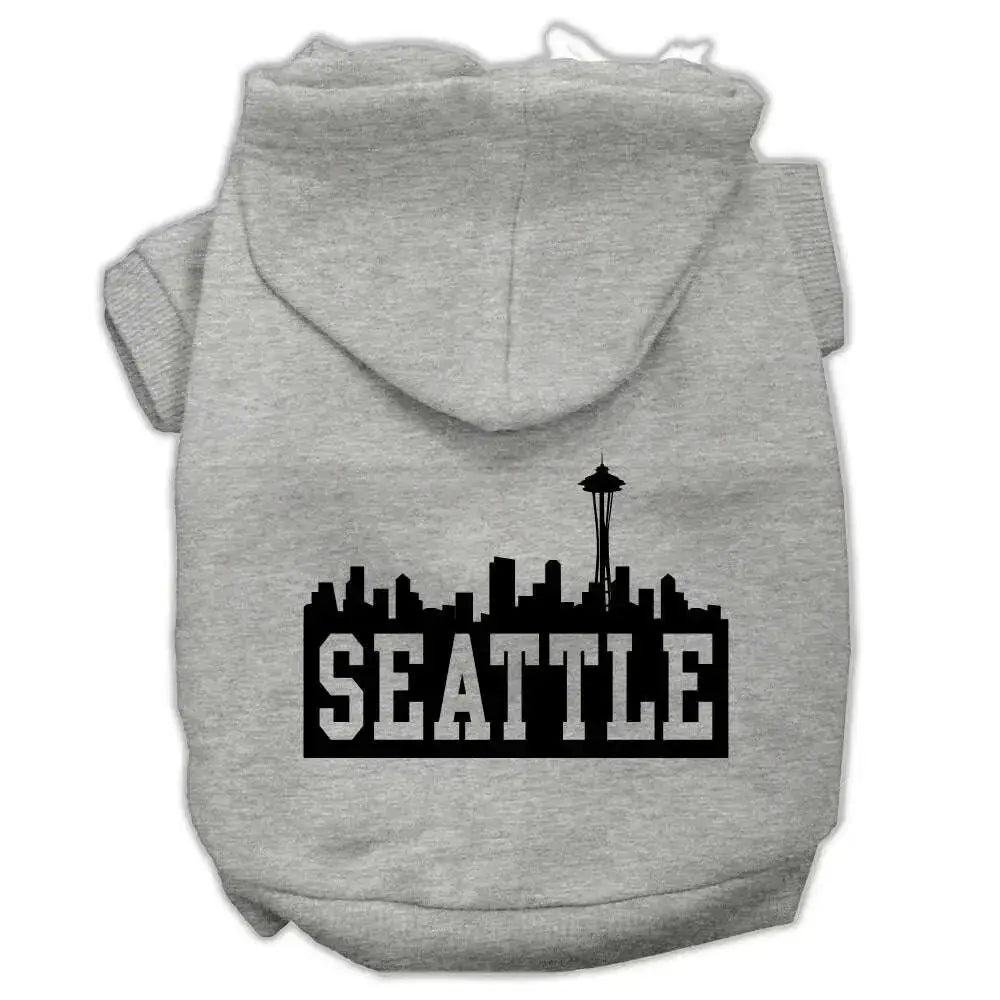 Seattle-Skyline-Screen-Print-Pet-Hoodies-Grey-Size-Xs-GreatEagleInc-319652227