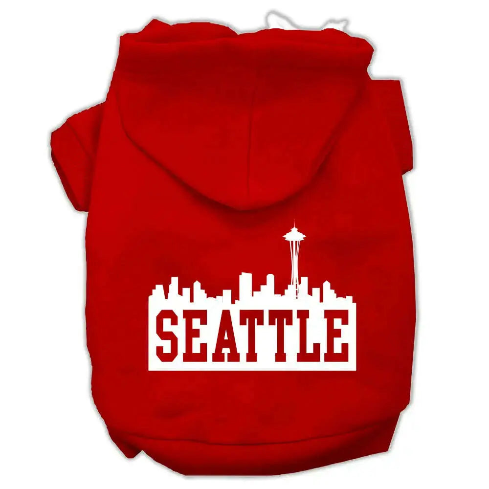 Seattle-Skyline-Screen-Print-Pet-Hoodies-Red-Size-Xxl-GreatEagleInc-319750790