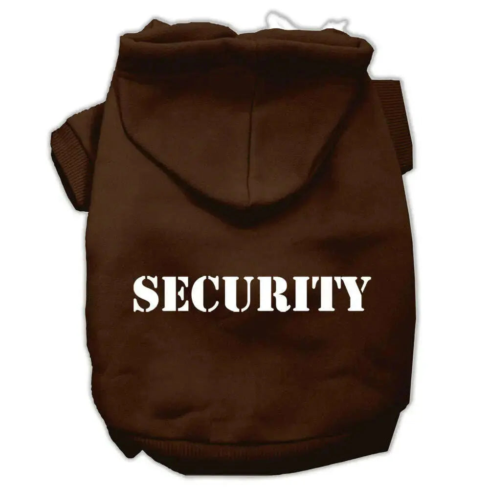 Security-Screen-Print-Pet-Hoodies-Brown-Size-Med-GreatEagleInc-319719353