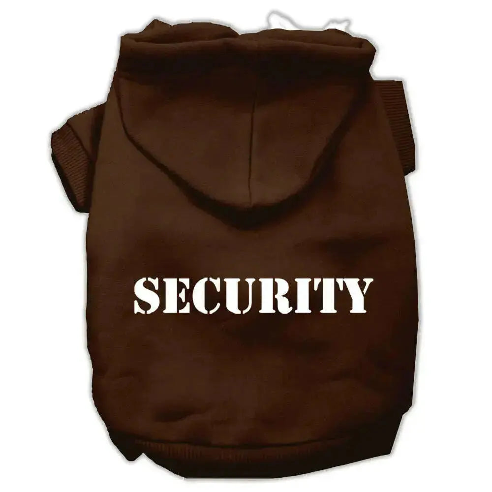 Security-Screen-Print-Pet-Hoodies-Brown-Size-Xxl-GreatEagleInc-319962794
