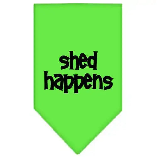 Shed-Happens-Screen-Print-Bandana-Lime-Green-Large-GreatEagleInc-318950386