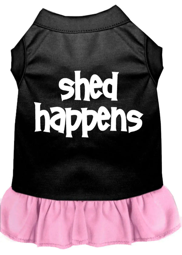 Shed-Happens-Screen-Print-Dress-Black-With-Light-Pink-Xl-GreatEagleInc-318871260