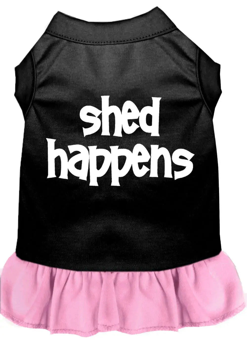 Shed-Happens-Screen-Print-Dress-Black-With-Light-Pink-Xxl-GreatEagleInc-319234165