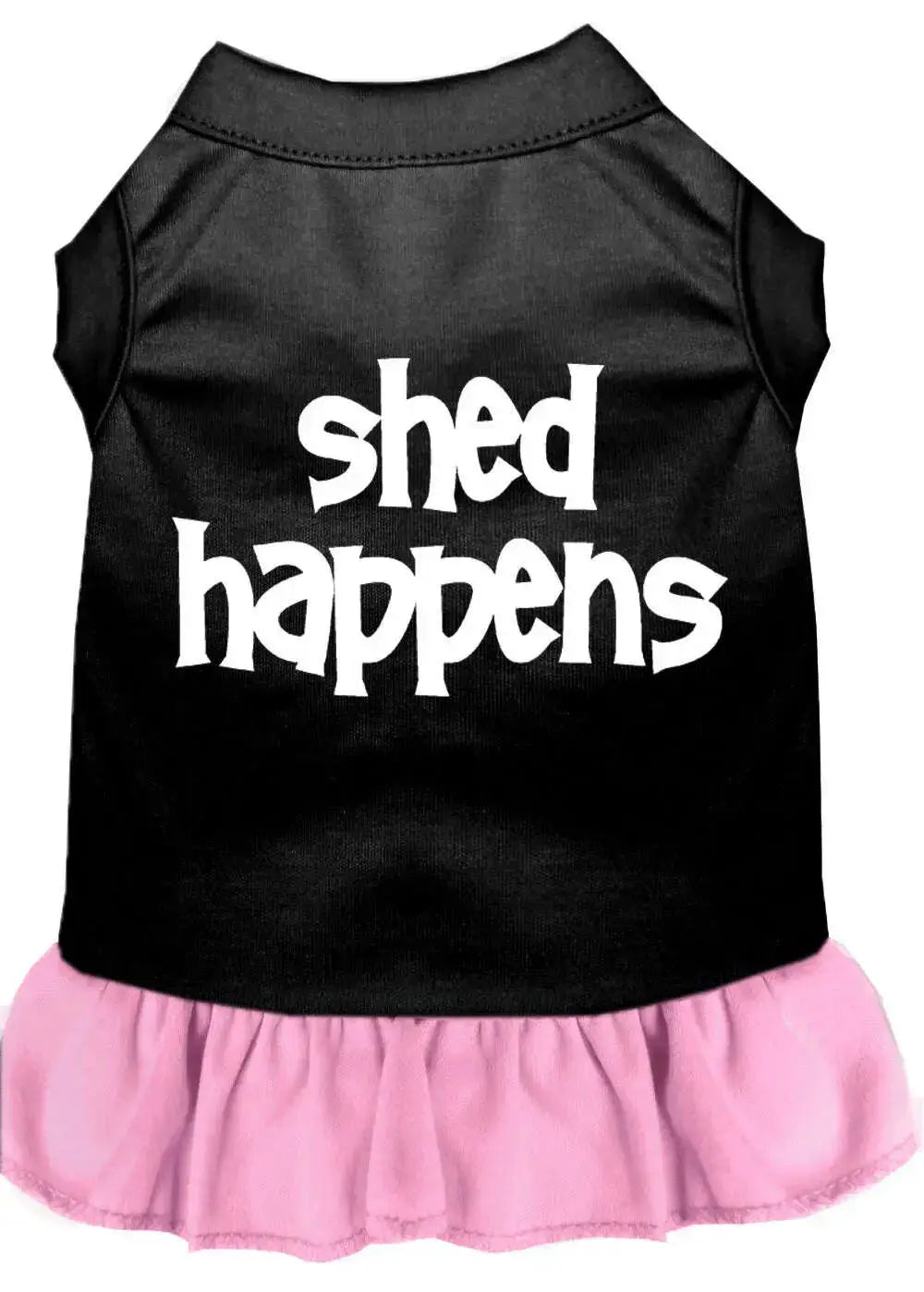 Shed-Happens-Screen-Print-Dress-Black-With-Light-Pink-Xxxl-GreatEagleInc-318747954