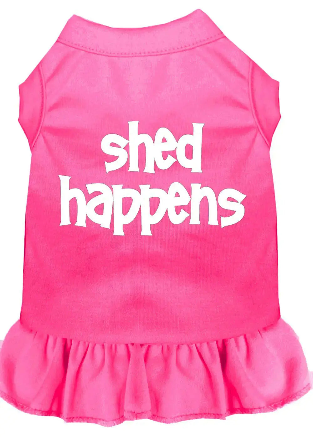 Shed-Happens-Screen-Print-Dress-Bright-Pink-Med-GreatEagleInc-318621799