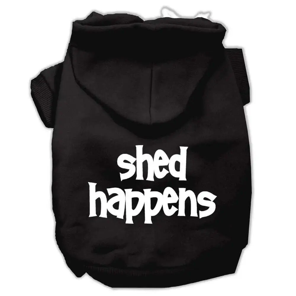 Shed-Happens-Screen-Print-Pet-Hoodies-Black-Size-Sm-GreatEagleInc-319959328