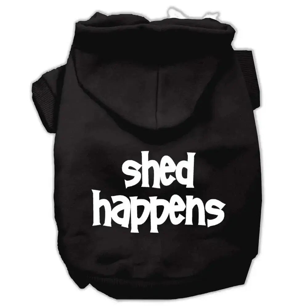 Shed-Happens-Screen-Print-Pet-Hoodies-Black-Size-Xl-GreatEagleInc-319958355