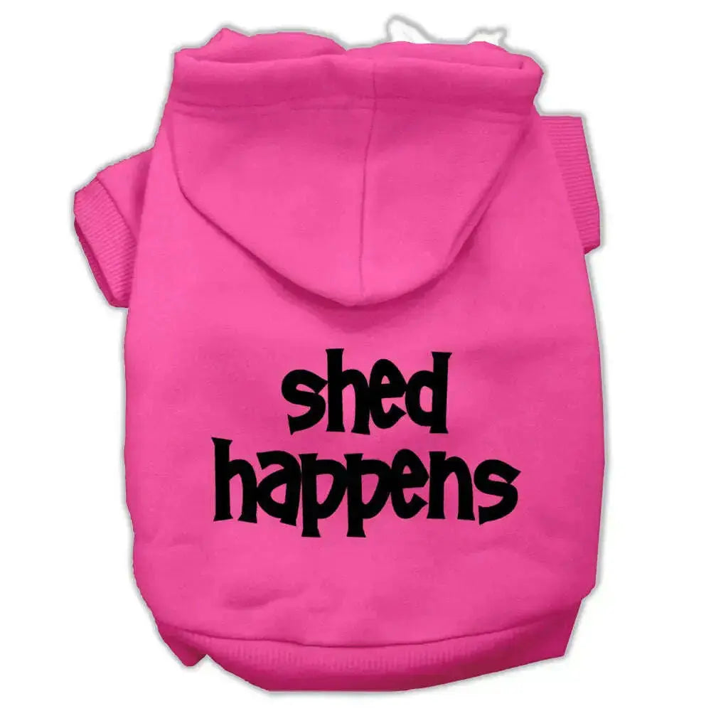 Shed-Happens-Screen-Print-Pet-Hoodies-Bright-Pink-Size-Xl-GreatEagleInc-318664119