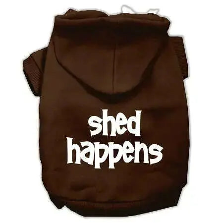 Shed-Happens-Screen-Print-Pet-Hoodies-Brown-Size-Lg-GreatEagleInc-319960830