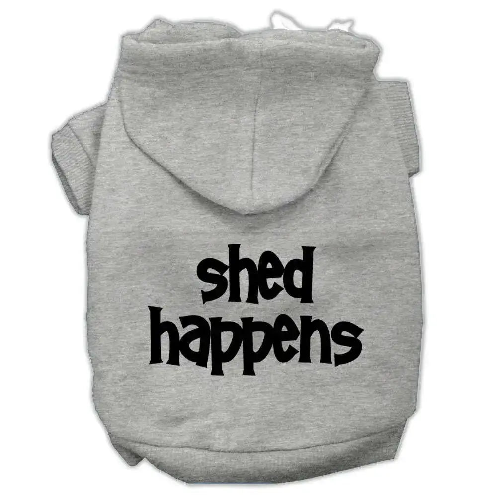 Shed-Happens-Screen-Print-Pet-Hoodies-Grey-Size-Lg-GreatEagleInc-319960660