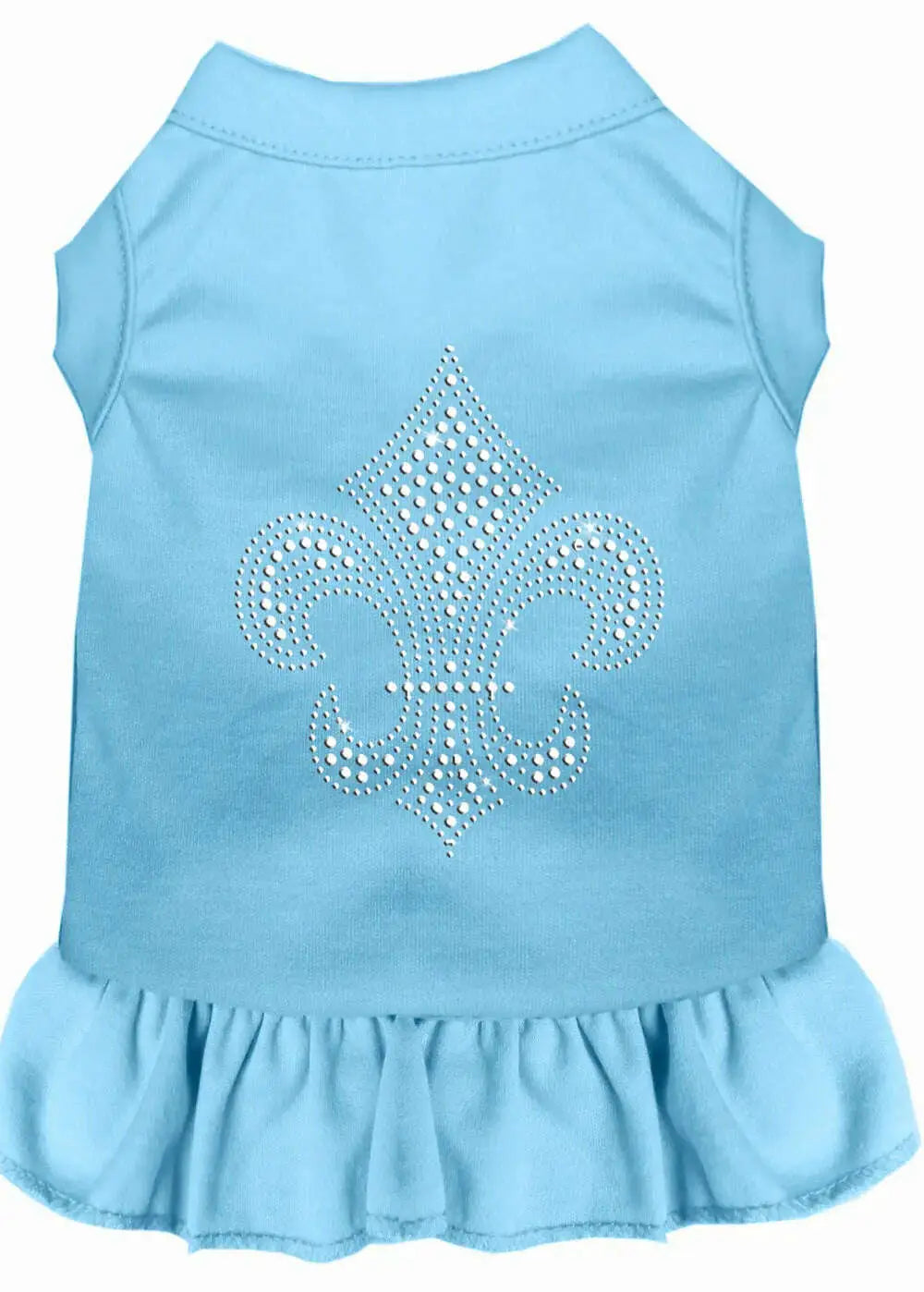 Silver-Fleur-De-Lis-Rhinestone-Dress-Baby-Blue-Med-GreatEagleInc-320217570