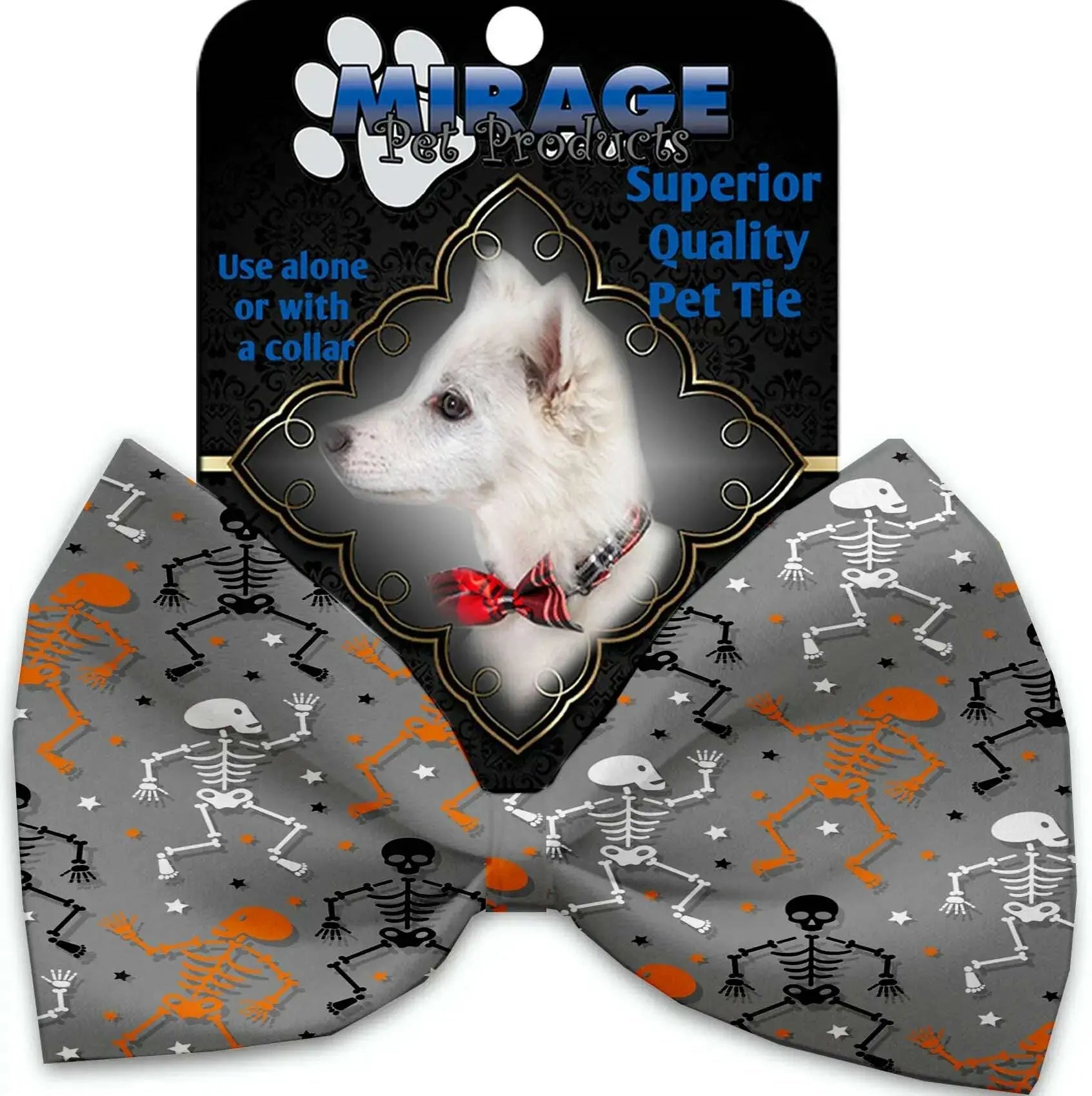 Skeletons-Dancing-Pet-Bow-Tie-Collar-Accessory-With-Velcro-GreatEagleInc-320195943