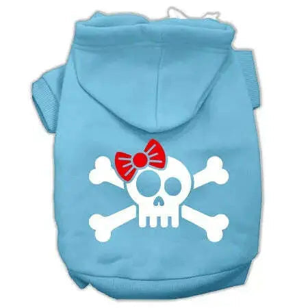 Skull-Crossbone-Bow-Screen-Print-Pet-Hoodies-Baby-Blue-Size-Xxxl-GreatEagleInc-333741749