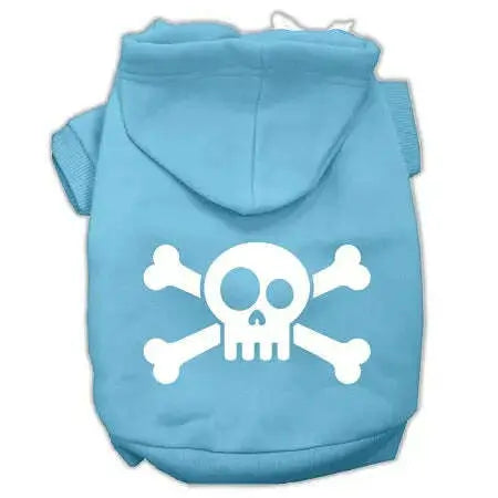 Skull-Crossbone-Screen-Print-Pet-Hoodies-Baby-Blue-Size-Xl-GreatEagleInc-319905091
