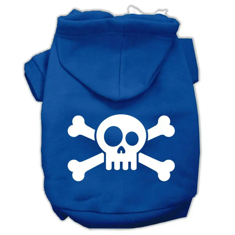 Skull-Crossbone-Screen-Print-Pet-Hoodies-Blue-Size-Xxl-GreatEagleInc-319903125
