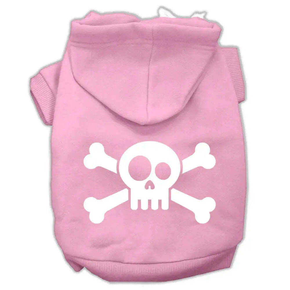 Skull-Crossbone-Screen-Print-Pet-Hoodies-Light-Pink-Size-Xxl-GreatEagleInc-319902817