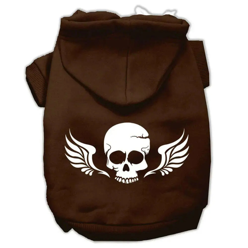 Skull-Wings-Screen-Print-Pet-Hoodies-Brown-Size-Xxl-GreatEagleInc-319897352