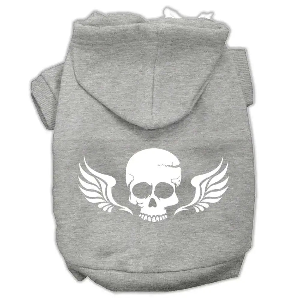 Skull-Wings-Screen-Print-Pet-Hoodies-Grey-Size-Xxxl-GreatEagleInc-319896582