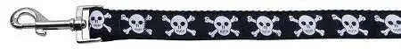 Skulls-Nylon-Ribbon-Pet-Leash-1-Wide-4ft-GreatEagleInc-318906828