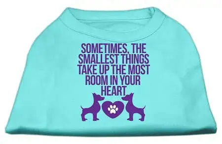 Smallest-Things-Screen-Print-Dog-Shirt-Aqua-Xxxl-GreatEagleInc-333831348