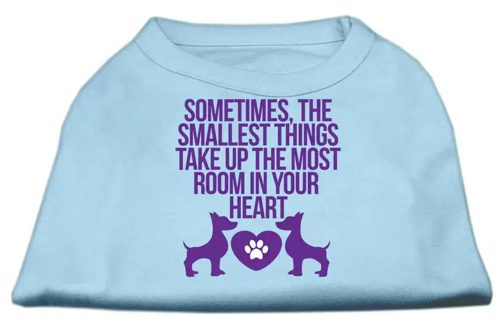 Smallest-Things-Screen-Print-Dog-Shirt-Baby-Blue-Lg-GreatEagleInc-318795926