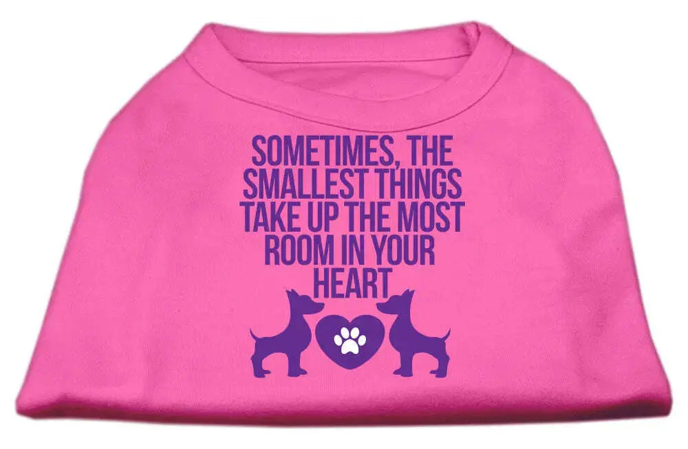 Smallest-Things-Screen-Print-Dog-Shirt-Bright-Pink-Med-GreatEagleInc-333896374