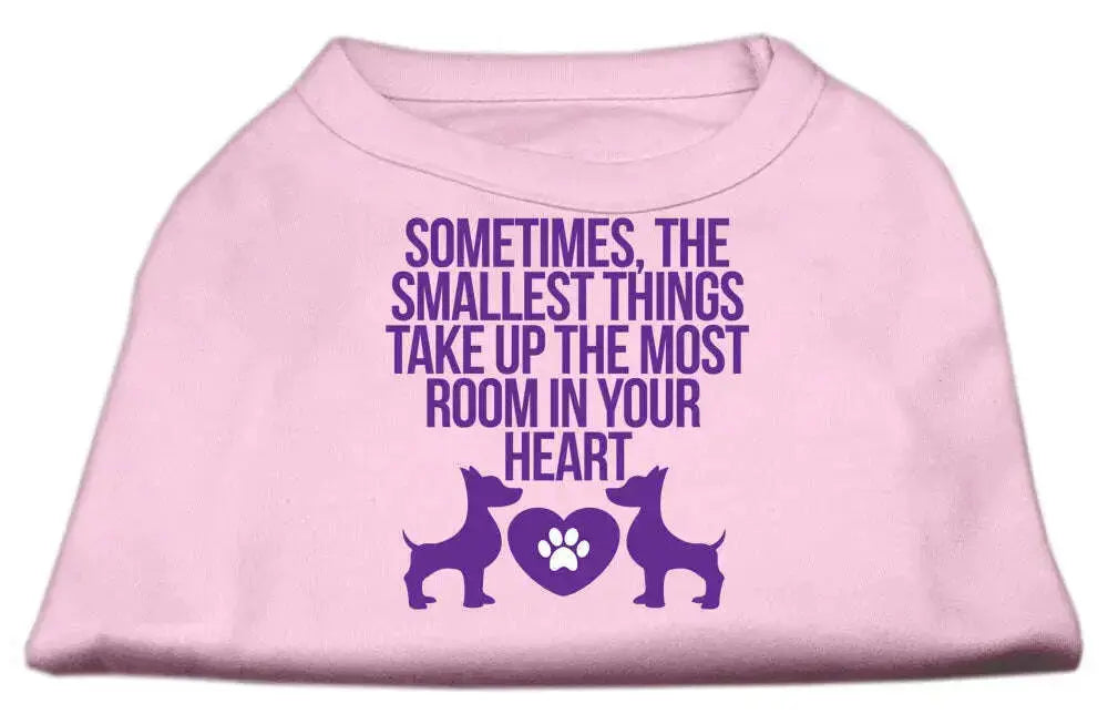 Smallest-Things-Screen-Print-Dog-Shirt-Light-Pink-Lg-GreatEagleInc-318550696