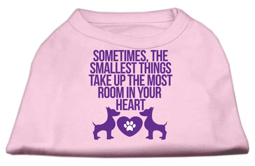 Smallest-Things-Screen-Print-Dog-Shirt-Light-Pink-Xxl-GreatEagleInc-333831577