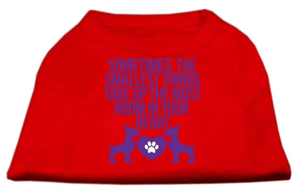 Smallest-Things-Screen-Print-Dog-Shirt-Red-Med-GreatEagleInc-318685253