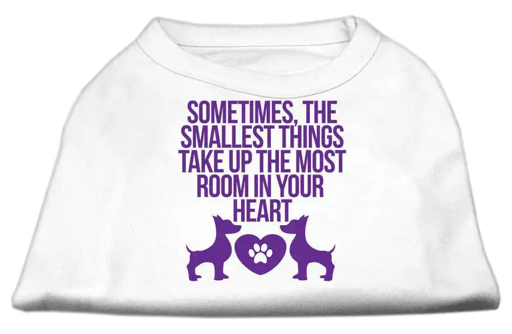 Smallest-Things-Screen-Print-Dog-Shirt-White-Sm-GreatEagleInc-318796570