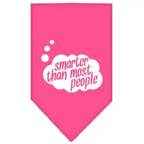 Smarter-Then-Most-People-Screen-Print-Bandana-Bright-Pink-Small-GreatEagleInc-318952861