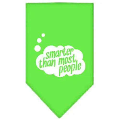 Smarter-Then-Most-People-Screen-Print-Bandana-Lime-Green-Large-GreatEagleInc-318952018