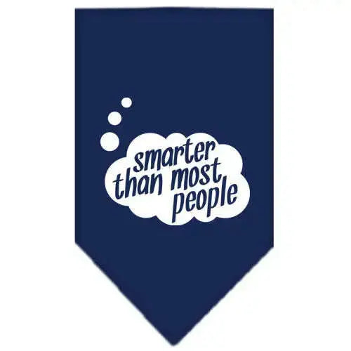 Smarter-Then-Most-People-Screen-Print-Bandana-Navy-Blue-Small-GreatEagleInc-318953072