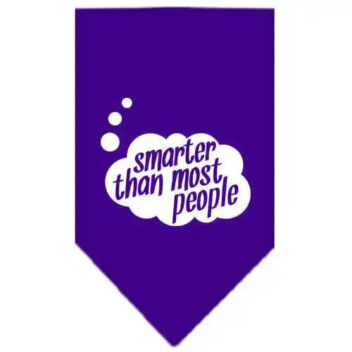Smarter-Then-Most-People-Screen-Print-Bandana-Purple-Small-GreatEagleInc-318953254