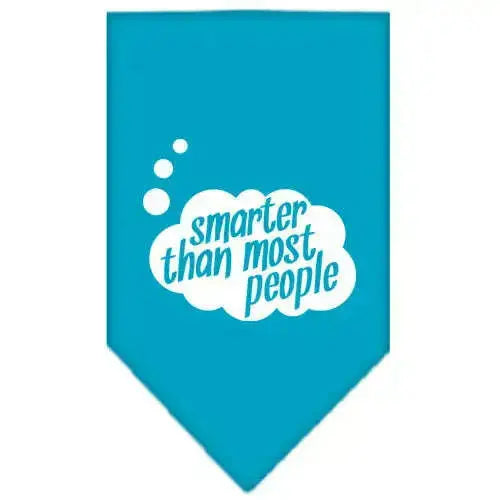 Smarter-Then-Most-People-Screen-Print-Bandana-Turquoise-Large-GreatEagleInc-318952679